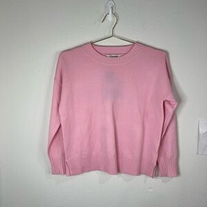 Azure Pink Cropped Sweater Women’s Small Soft Knit Pullover Top Casual Cozy